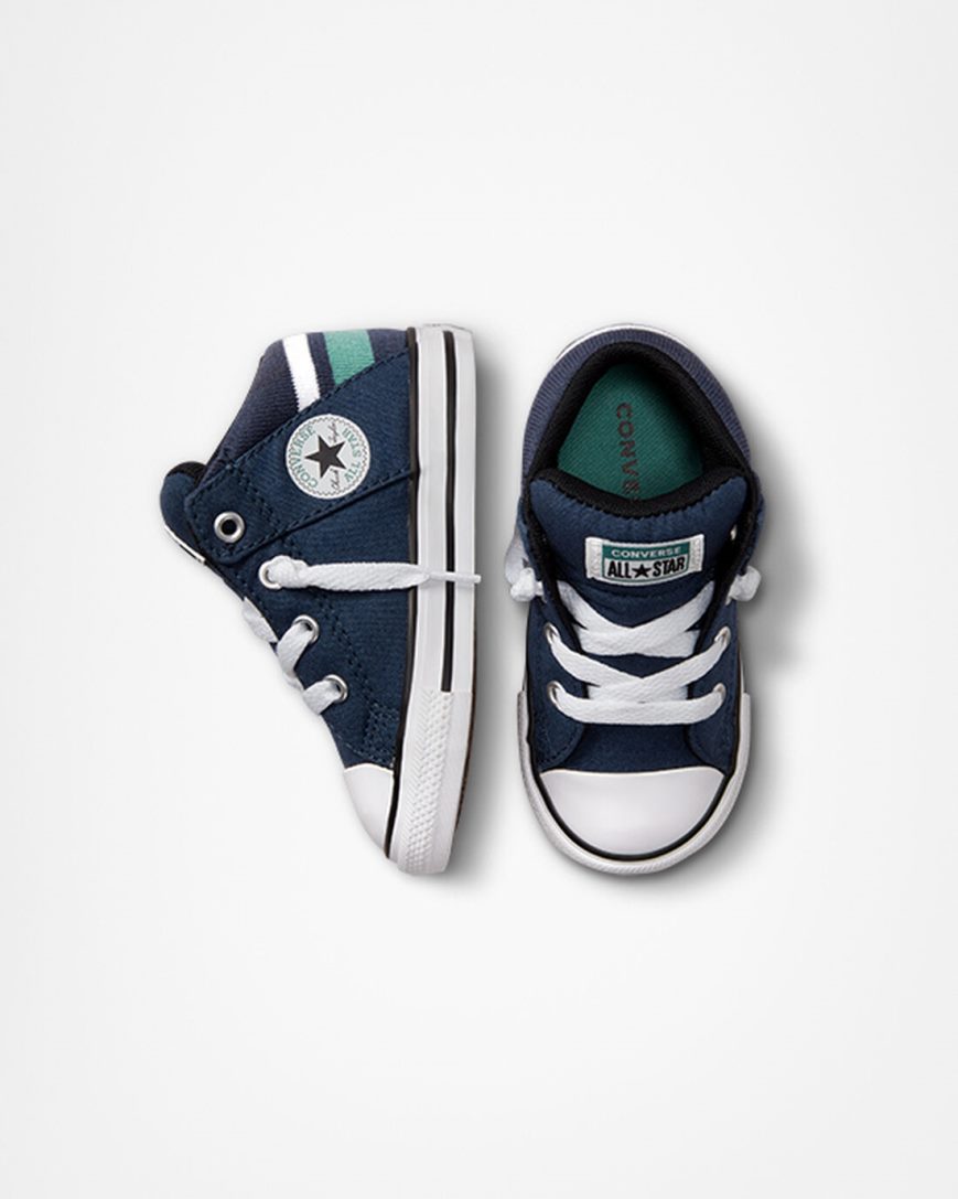 Boys' Converse Chuck Taylor All Star Axel Varsity High Top Shoes Navy / White | AU 481E9N